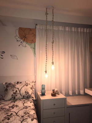 Pendente (1,6m e 1,3m) em macramê