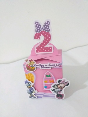 Caixa cubo com alça minnie