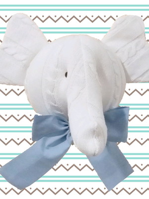 Cabeça de elefante em tricot