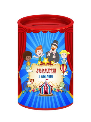 Cofrinho circo do mundo bita personalizado