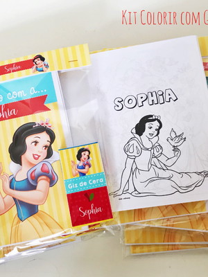 Kit colorir branca de neve