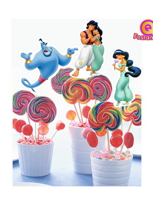 10 apliques para decoração centro de mesa aladdin jasmine