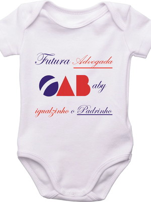 Body do bebê, futura advogada igualzinho o padrinho