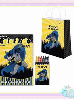 Kit colorir com sacolinha batman