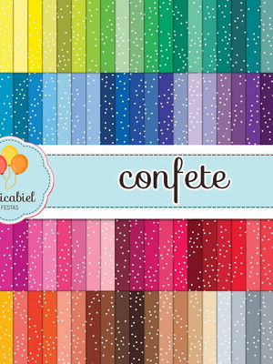 Papel digital - combo confete (100 cores)