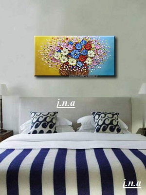 Quadro decorativo de flores 3d