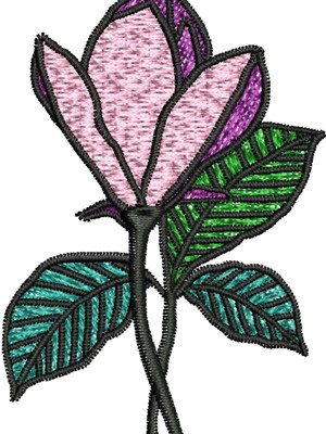 Patch termocolante flor lilás - 5,6x8,2cm - 51334