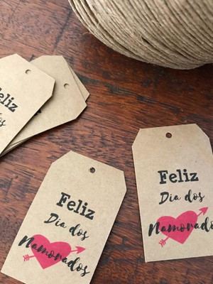 Kit tag dia dos namorados com cordão