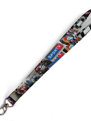 Cordão para crachá moto gp c0141p com presilha mosquetão