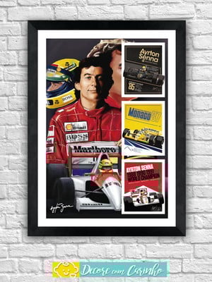 Quadro poster ayrton senna "vitórias"