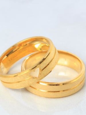 Par de aliança de moeda antiga 6mm casamento e noivado