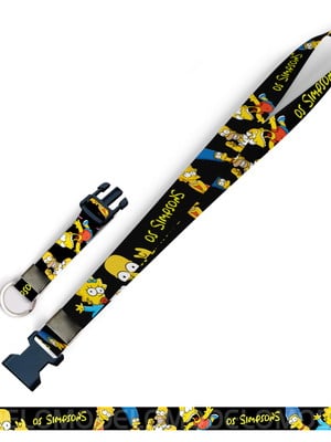 Cordão os simpsons c0120p com fecho bolsa e argola