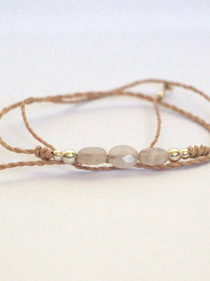 Pulseira palha quartzo prata 925