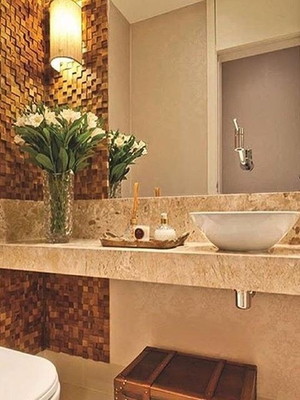 Bancada lavatório linha standard travertino 1,20x50