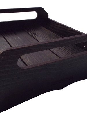 Bandeja multiuso - 25 x 22 cm (preto)