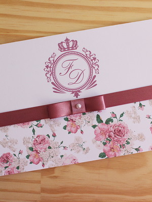Convite casamento floral rose convite 15 anos rosa antigo