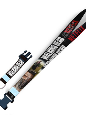 Cordão walking dead rick c0090p com fecho bolsa e argola