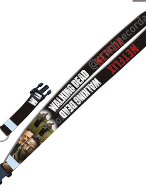 Cordão walking dead rick e negan c0089p fecho bolsa e argola