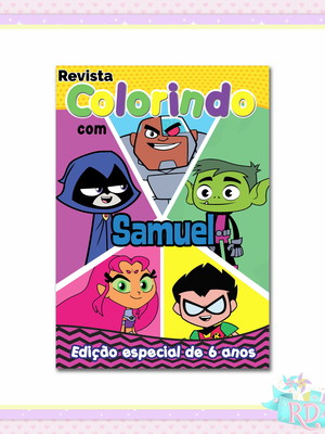 Livrinho de colorir jovens titans