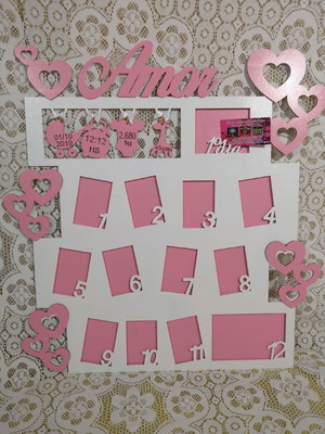 Quadro primeiro ano do bebê coração