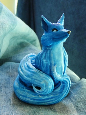 Presente geek kitsune yokai raposa mágica-10cm blink fox