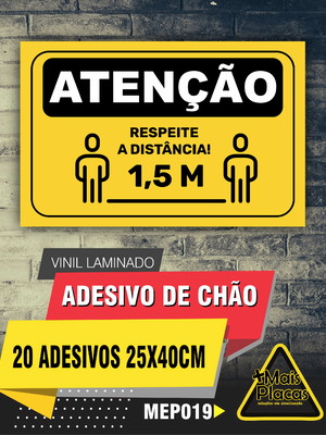 Conjunto 20 adesivos de chão 25x40cm