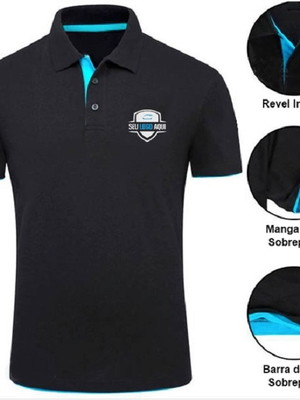 10 camisas gola polo barras duplas com seu bordado no peito
