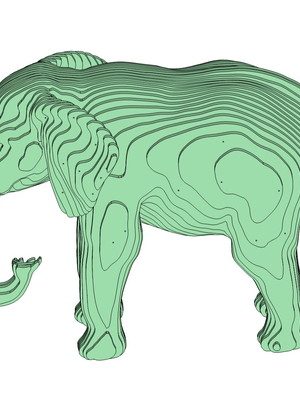 Elephant 3d mdf slicer