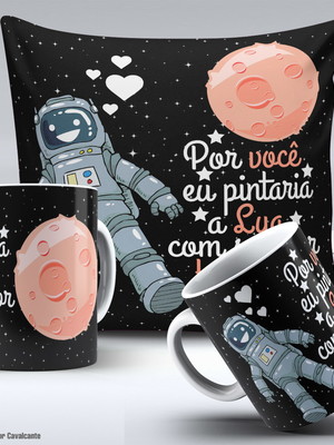 Kit namorados 1 caneca e 1 almofada 20x30