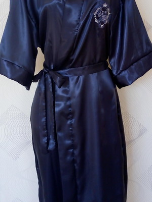 Robe noiva longo brasão na frente