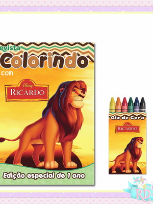 Kit colorir o rei leão