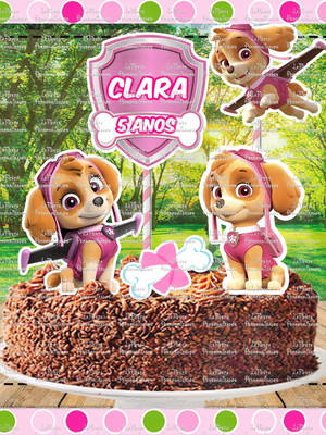 Topo de bolo patrulha canina