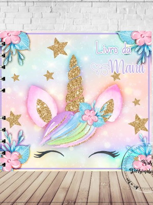 Livro do bebê unicórnio glitter