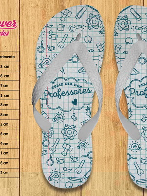 Chinelo personalizado dia dos professores