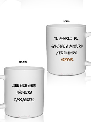 Caneca personalizada frente/verso - dia dos namorados