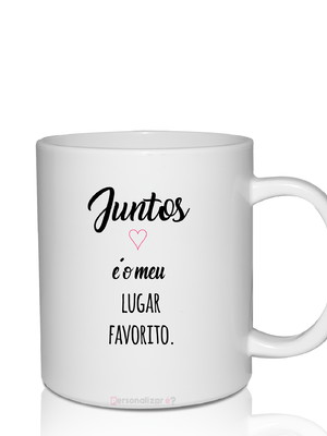 Caneca personalizada juntos - dia dos namorados