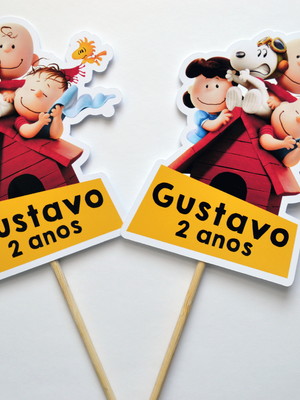 Palitões decorativos snoopy - 10 unidades