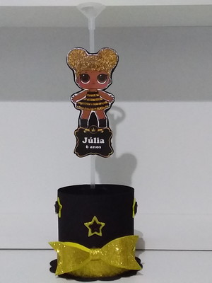 Kit com 10 centro / enfeite de mesa lol queen bee - mod 1