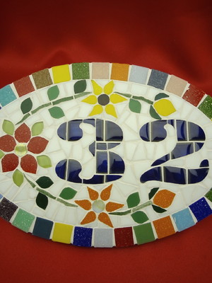 Número para casa mosaico