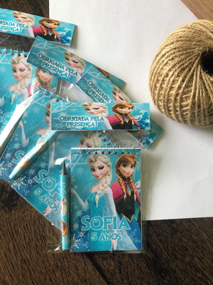 Bloquinho frozen personalizado.