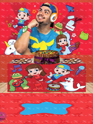 Painel + saia +tapete: tema luccas neto