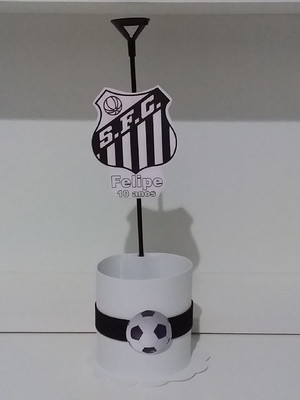 Kit com 10 centro / enfeite de mesa times - santos