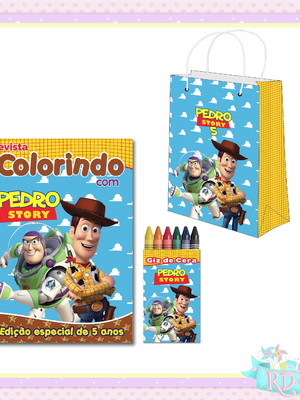Kit colorir com sacolinha toy story