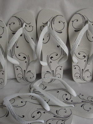 Havaianas top personalizada arabescos -aniversário/casamento