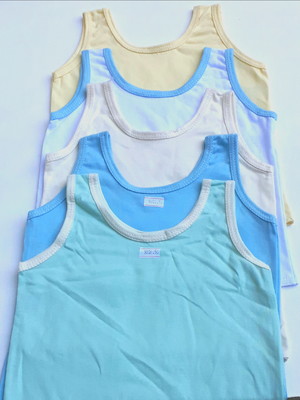 Kit com 10 regatas de malha estampada para bebe