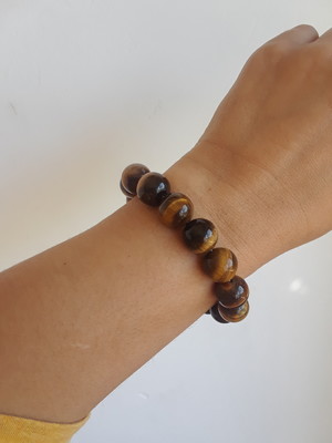 Pulseira olho de tigre 10mm