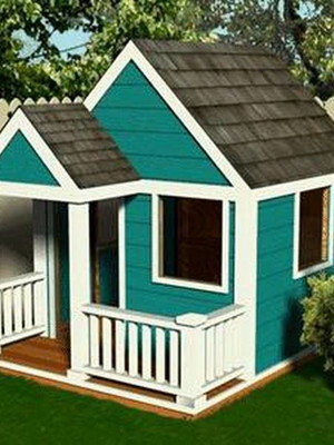 Projeto p/ construir casinha de madeira - para crianças.