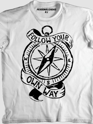 Camisa bússola - follow your own way