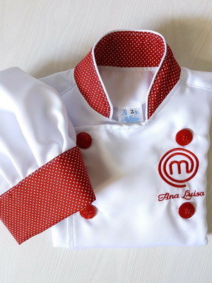 Dolma infantil mini chef personalizado com chapéu de chef
