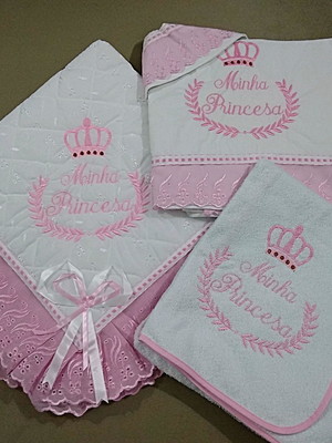 Kit enxoval de bebê 3 peças,enxoval bebê menina,enxoval baby
